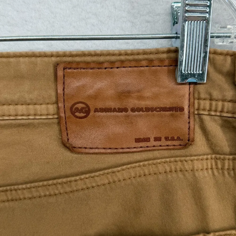 ADRIANO GOLDSCHMIED Jeans Mens 34x34 The Protege Stretch Cotton Brown USA VTG
